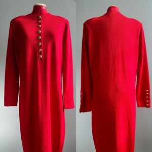 Vintage 90s ST JOHN Knit Dress, Medium, Size 12
